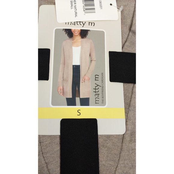 Matty M Women Boyfriend Cardigan-- Heather Natural - Picture 3 of 6